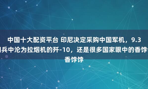 中国十大配资平台 印尼决定采购中国军机,9.3阅兵中沦为拉烟机的歼-10,还是很多国家眼中的香饽饽